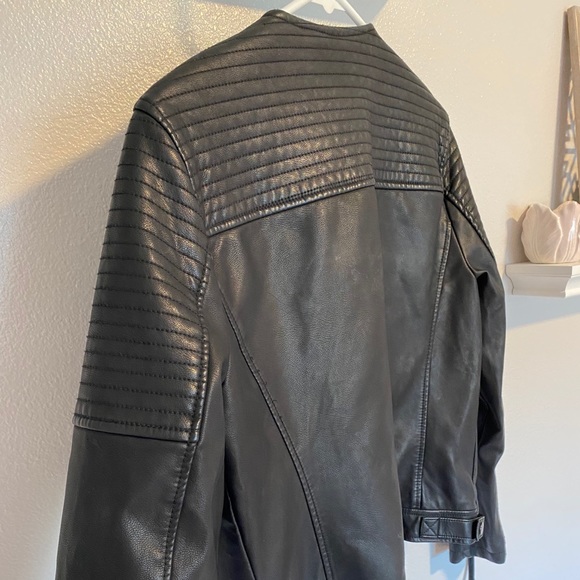 Topshop Faux Leather Jacket - Picture 2 of 5